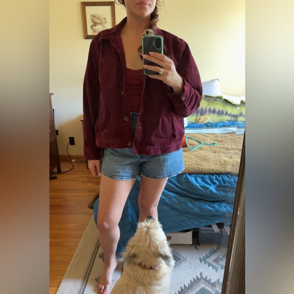 Lands' End Maroon Corduroy Jacket - Picture 4 of 5